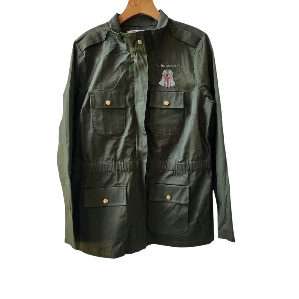 Croft &‎ Barrow Army Style Jacket Military Green Stretch Womens Medium NEW NWT
